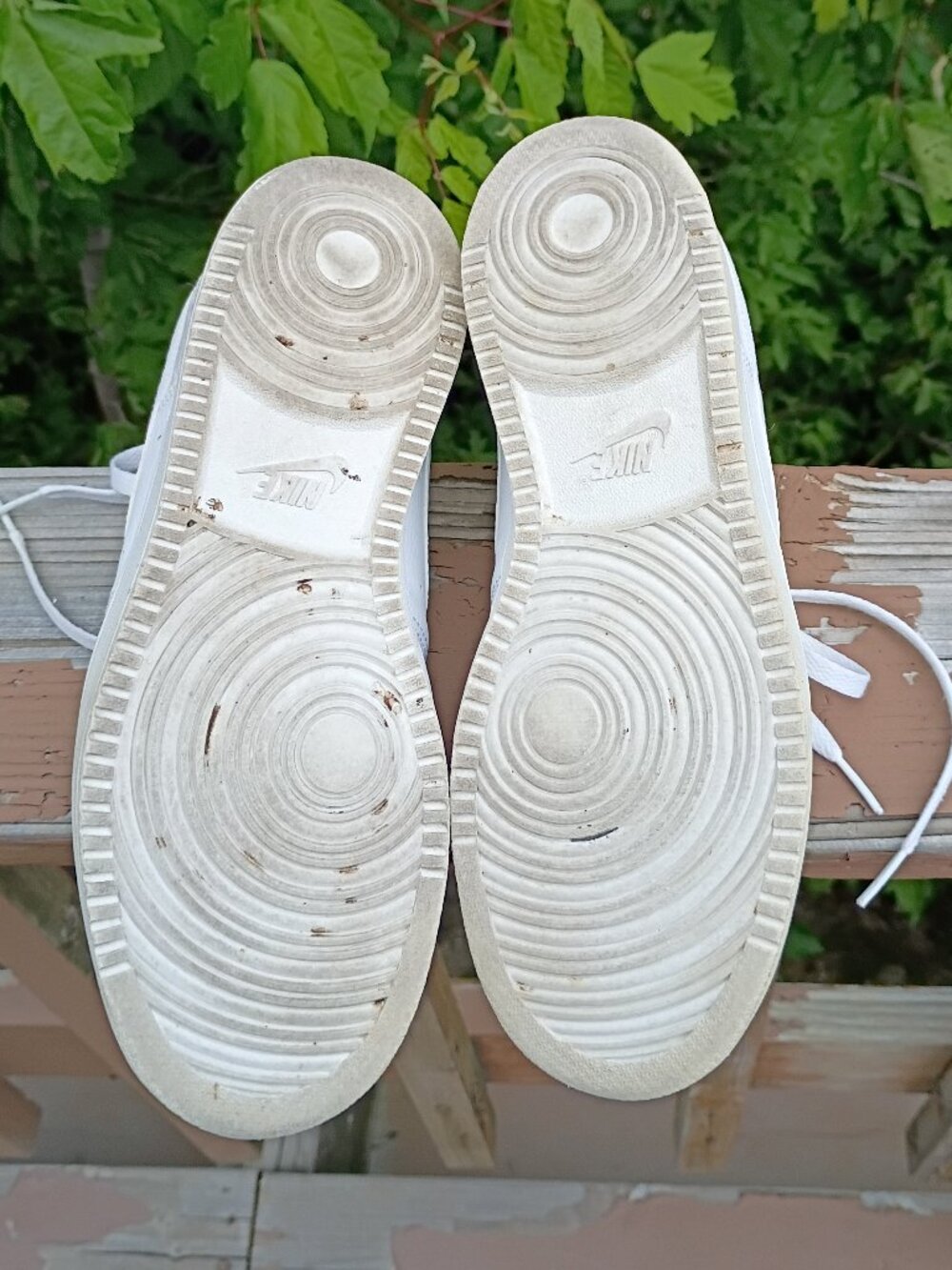 Nike white Court Vision sneakers sz 10 - Picture 9 of 11